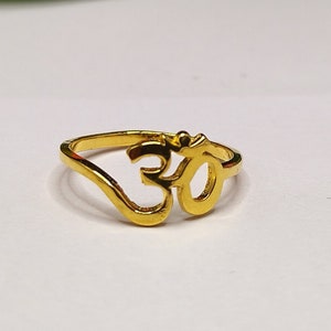 Om Ring Sterling Silver, Handmade ring, Yoga Jewelry, Spiritual Ring, Buddhist Ring, 925 Sterling Silver Aum Om Ohm Sanskrit Symbol Om ring