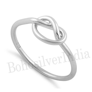 Silver knot ring, silver tie knot ring, Love knot ring, Knot ring, Promise ring, Silver ring, Handmade ring, Bridesmaid Gift, Infinity Ring