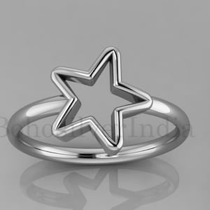 Star ring, Rings For Woman, Comet Ring, Chunky Ring, Engraved Ring,Dainty Fashion Ring, Celestial jewelry, Twinkle Star Ring, Christmas gift