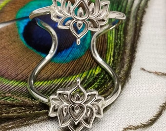 Sterling Silver Lotus Ring, Handmade Silver Ring, 925 Sterling Silver Ring, Silver Lotus Ring, Gift for her, Designer Ring, Promise Ring