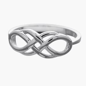 925 Sterling Silver Infinity Knot Ring – Dainty Promise Ring for Women, Minimalist Love Symbol Jewelry, Gift for Her, Stackable Band,
