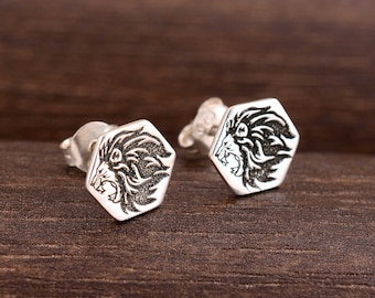 Sterlingzilveren leeuwenoorbellen: sieraden dierentuindieren