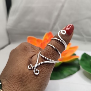 Thumb Splint 925 Silver Ring, MCP Hyperextension Splint, Arthritis Rings, Trigger splint Ring, Adjustable Arthritis Ring, EDS Splint Ring