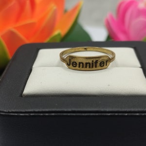 Personalized Engraved Name Rings, Stackable Rings, Custom Rings, Initial Rings, Name Ring, Birthday Gifts, Christmas day Gifts, Dainty Ring