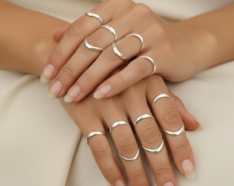 Ergonomic Swan Neck Splint Ring, German Silver/Brass Adjustable Joint Support Ring - Modern Minimalist Arthritis Splint