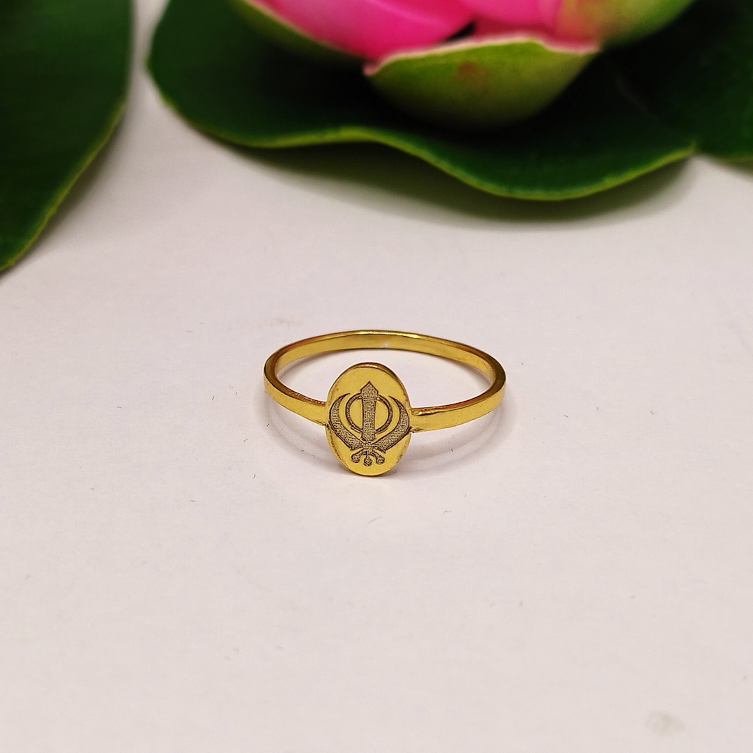 Sikh Rings Stone Handmade Sikh Khanda Sterling Silver Signet Ring - Etsy