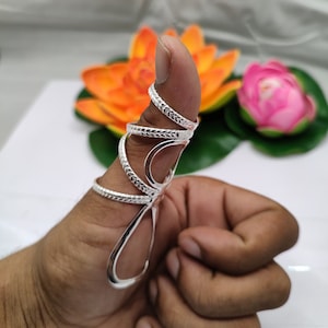 Adjustable German Silver Thumb Splint Ring: MCP Joint Support