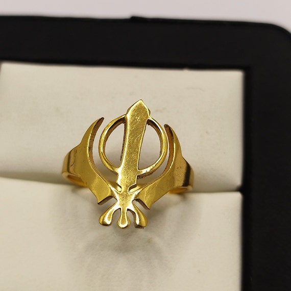 Khanda ring | Mens rings fashion, Gold rings fashion, Mens bracelet silver