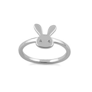 Bunny Ring, 14K Gold Ring, Rabbit Ring, Bunny Ears Ring, Animal Jewelry, Easter Gift, Stylish Ring, Gift for Her, Christmas Gift,Pet Jewelry