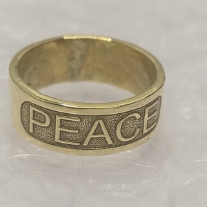 Sterling Silver Peace Sign Ring
