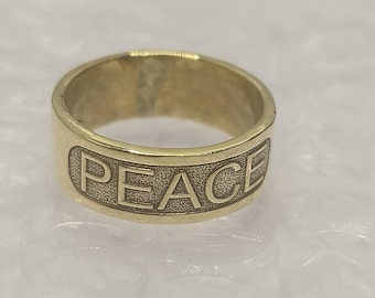 Sterling Silber Peace-Zeichen Ring