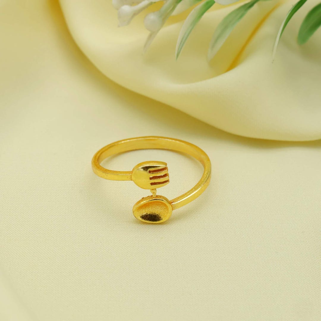 Sterling Silver Fork and Spoon Ring, Culinary Artist Bypass Band ...