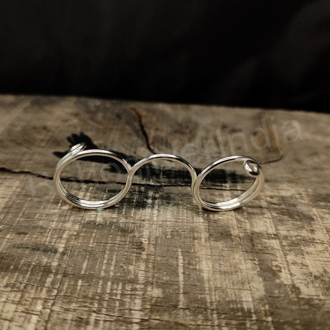 Buddy Splint Ring, Two Finger Buddy Ring, Sterling Silver, Rheumatoid