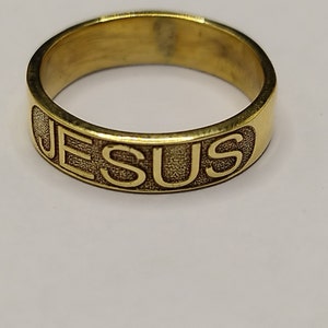 Sterling Silver Jesus Ring: Christian Band, Catholic Rosary Decade - Etsy