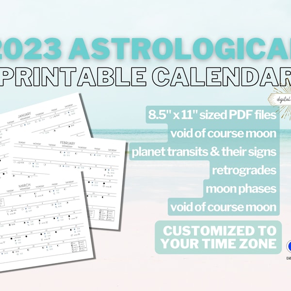 Digital 2023 Planetary Transit Etsy Australia