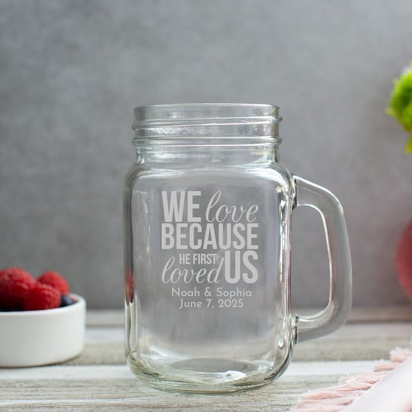 Engraved Mason Jar Etsy
