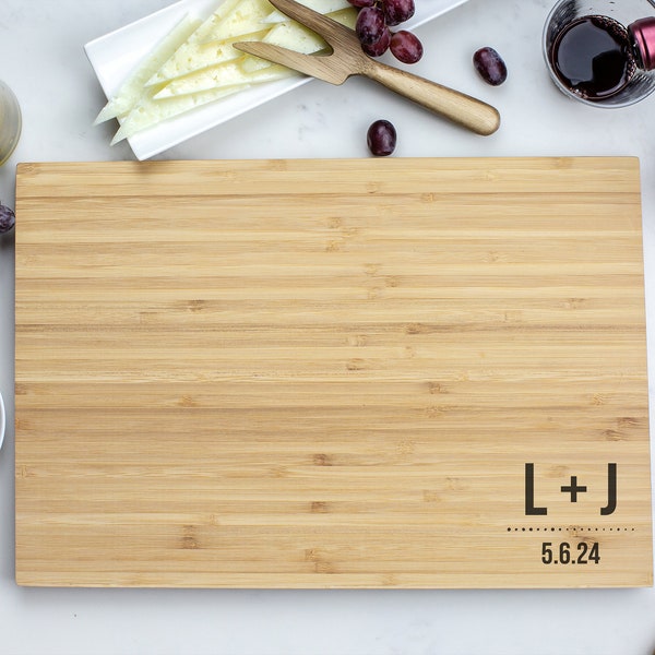 Personalized Cutting Board - Personalized Gifts - Etched Cutting Board - Wedding Gift - Custom Engraved Cutting Boards Bamboo Laser Engraved