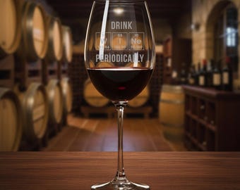 Etched Wine Glass: Funny Science Gift for Chemistry Lovers