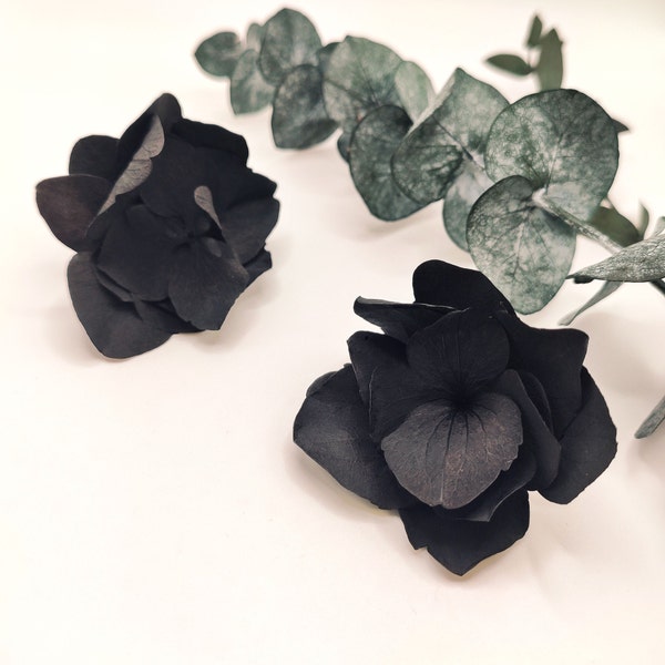 Boucles d'oreilles en fleurs d'hortensia stabilisées NERA