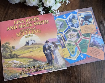 Catan Style Tabletop Board Game Wedding Invitation, Save the Date, RSVP