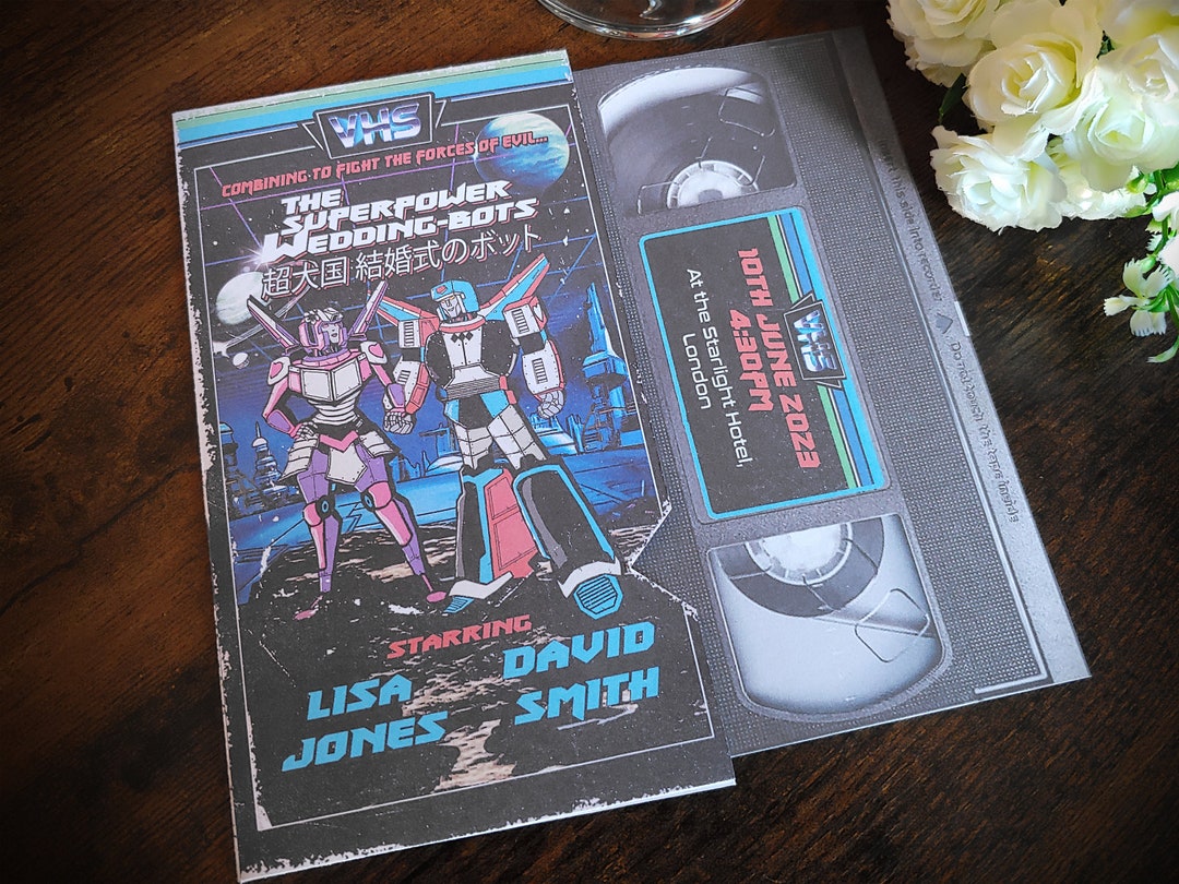 Personalised 80's Cartoon Anime Robots VHS Tape Inspired Etsy UK