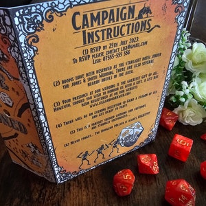 Personalised Foldout Dungeons and Dragons, Dnd Wedding Invite ...