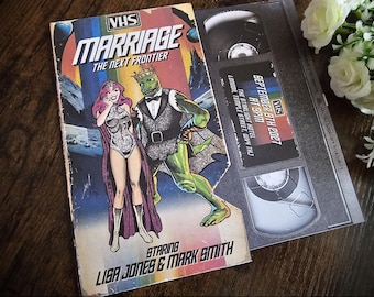 Retro Space Sci-Fi Movie VHS Wedding Invitation: Personalized