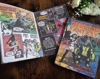 Personalized Sci-Fi Comic Book Wedding Invitation: Heavy Metal Style