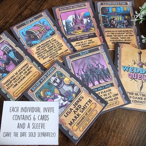 Personalised Fantasy Table-top Card Game, Inspired Wedding Invite ...