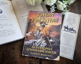 Personalised Folding Romance Novel, Book Wedding Invite, Invitation, RSVP & Guest Information