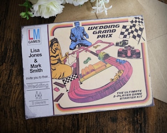 Personalised Folding Grand Prix, Racing Wedding Invite, Invitation, RSVP & Guest Information
