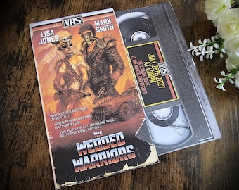 Personalized Road Warrior, post apocalypse Movie VHS Wedding Invitation with Envelopes