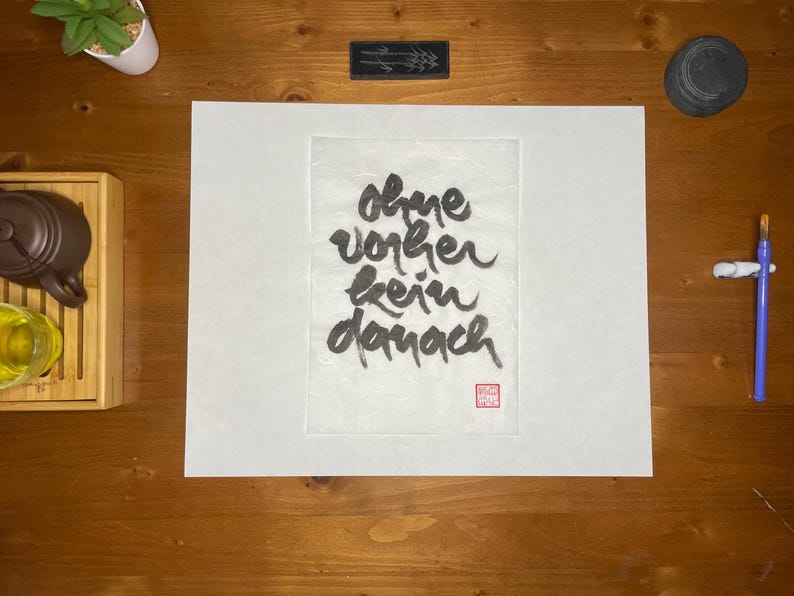 Thích Nhất Hạnh Quote Calligraphies | Size: A4 (8.3×11.7'') | Handpainted Calligraphy | Plum Village Zen-Buddhism Decor | Unique Artwork image 17