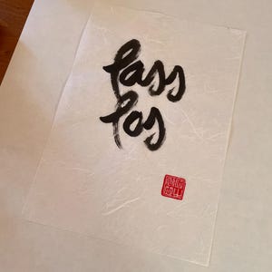 Thích Nhất Hạnh Quote Calligraphies | Size: A4 (8.3×11.7'') | Handpainted Calligraphy | Plum Village Zen-Buddhism Decor | Unique Artwork image 4