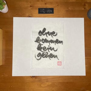 Thích Nhất Hạnh Quote Calligraphies | Size: A4 (8.3×11.7'') | Handpainted Calligraphy | Plum Village Zen-Buddhism Decor | Unique Artwork image 10