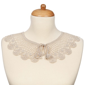 Mink Crochet Peter Pan Collar With Color Options, Victorian Style Detachable Collar