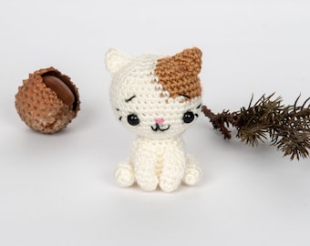 Handmade Amigurumi Crochet Cat, Stuffed animal small kitten gift for loved one