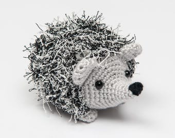 Handmade Crochet Hedgehog: Soft Plush Woodland Toy or Keychain