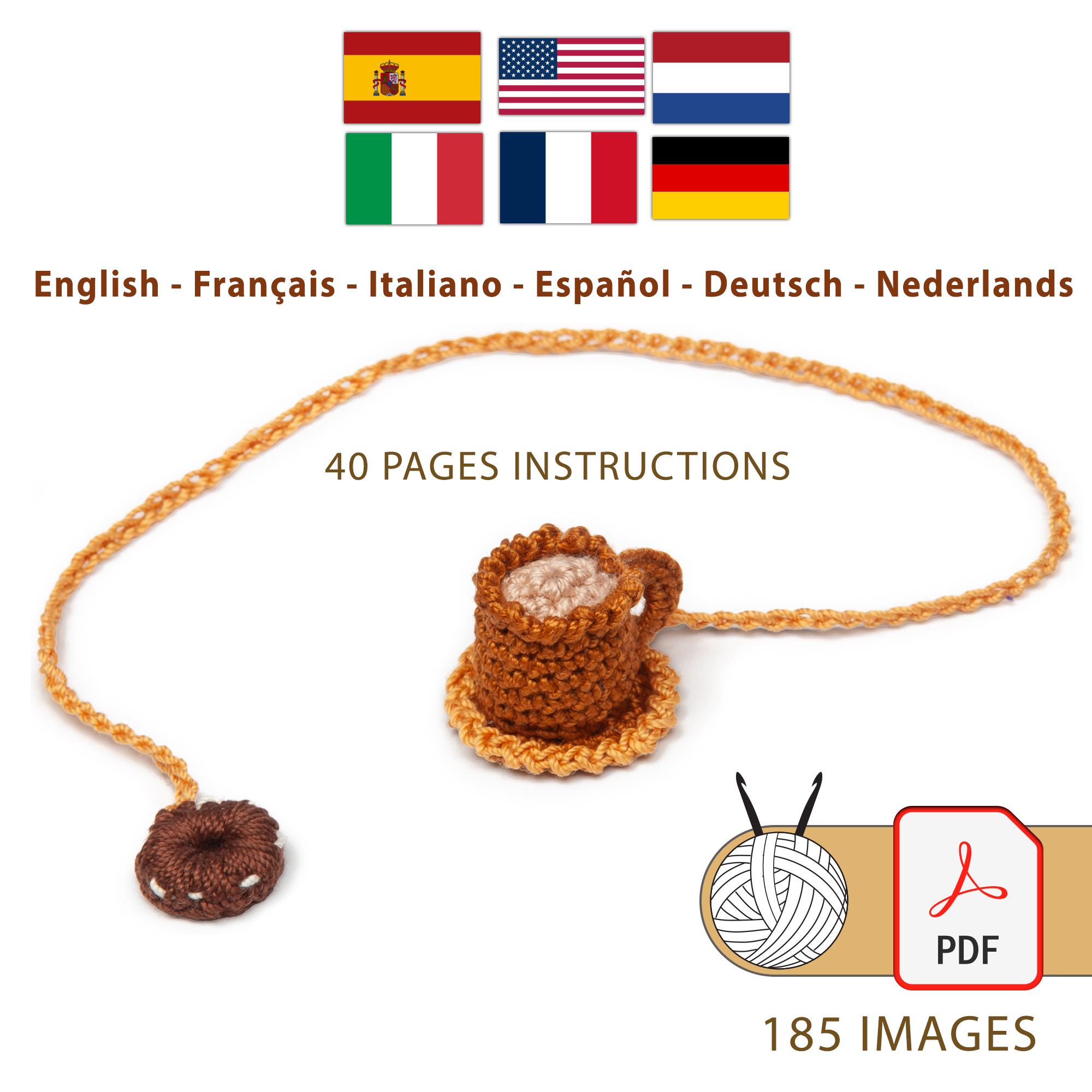 Micro Crochet Coffee Cup Bookmark