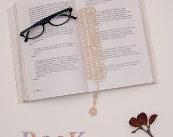 Anther Theme Crochet Bookmark, Handmade Crochet, Book Markers For Birthday Gifts, Handcraft, Book Accessory, Tassel Options