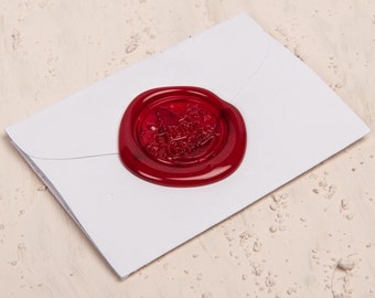 Gift Box Message Card with Handmade Wax Seal