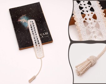 Handmade Crochet Bookmark | Cotton Tassel, Teacher Gift