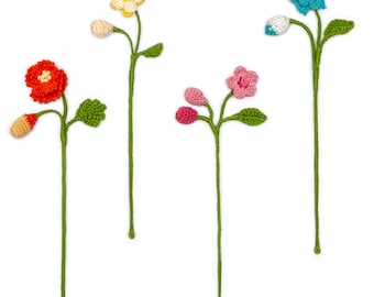 Gehäkelte Blumen Lesezeichen, Mikro gehäkelte Blumen Lesezeichen, handgemachte Lesezeichen
