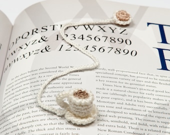 Teacup Bookmark, Gifts Fr Tea Lovers, Cottagecore Cozy Crochet Bookmark