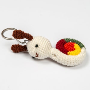 Amigurumi Handmade Snail Keyring Crochet, Cottagecore Fairycore Gift