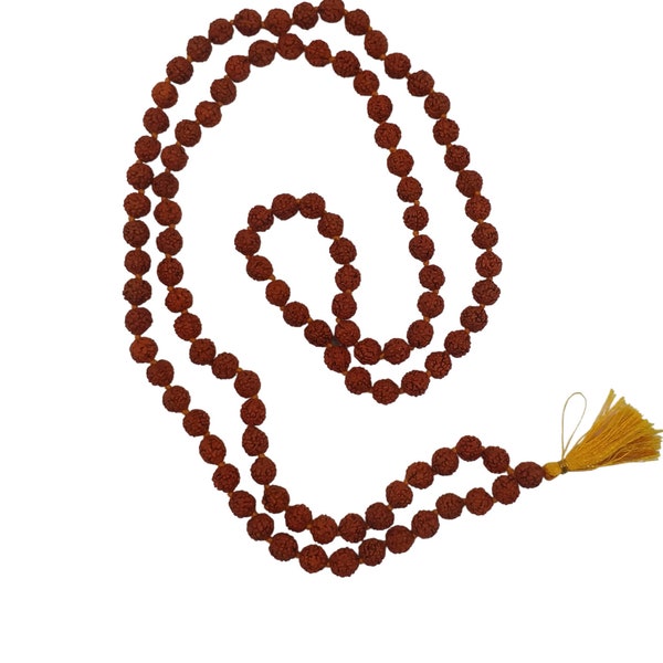 Rudraksha Mala, Rosary Beads, Genuine Approx. 6-7mm, 43.5cm long, UK Stock, FREE DELIVERY