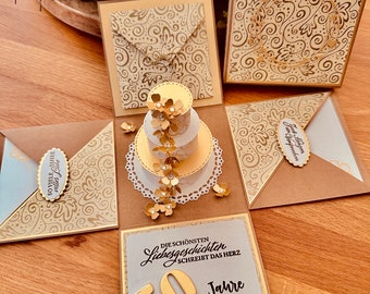 Goldene Hochzeit  Geschenk  Explosionsbox