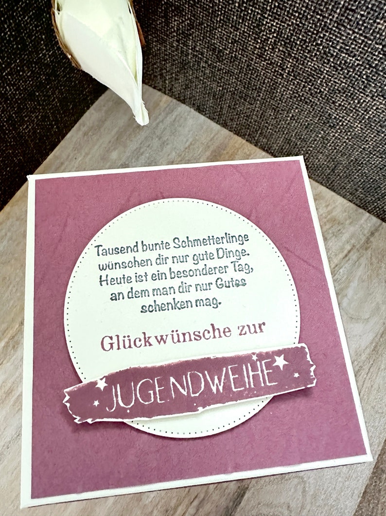 Jugendweihegeschenk, Explosionsbox, Geldgeschenk zur Jugendweihe/Kommunion/Konfirmation Bild 10