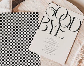 Going Away Party Invitations Template, Digital Farewell Party Invites, Custom Printable Modern Goodbye Invitation, DIY Moving Away Invite