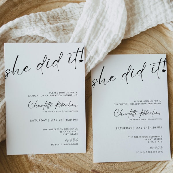 Grad Party Invite Etsy